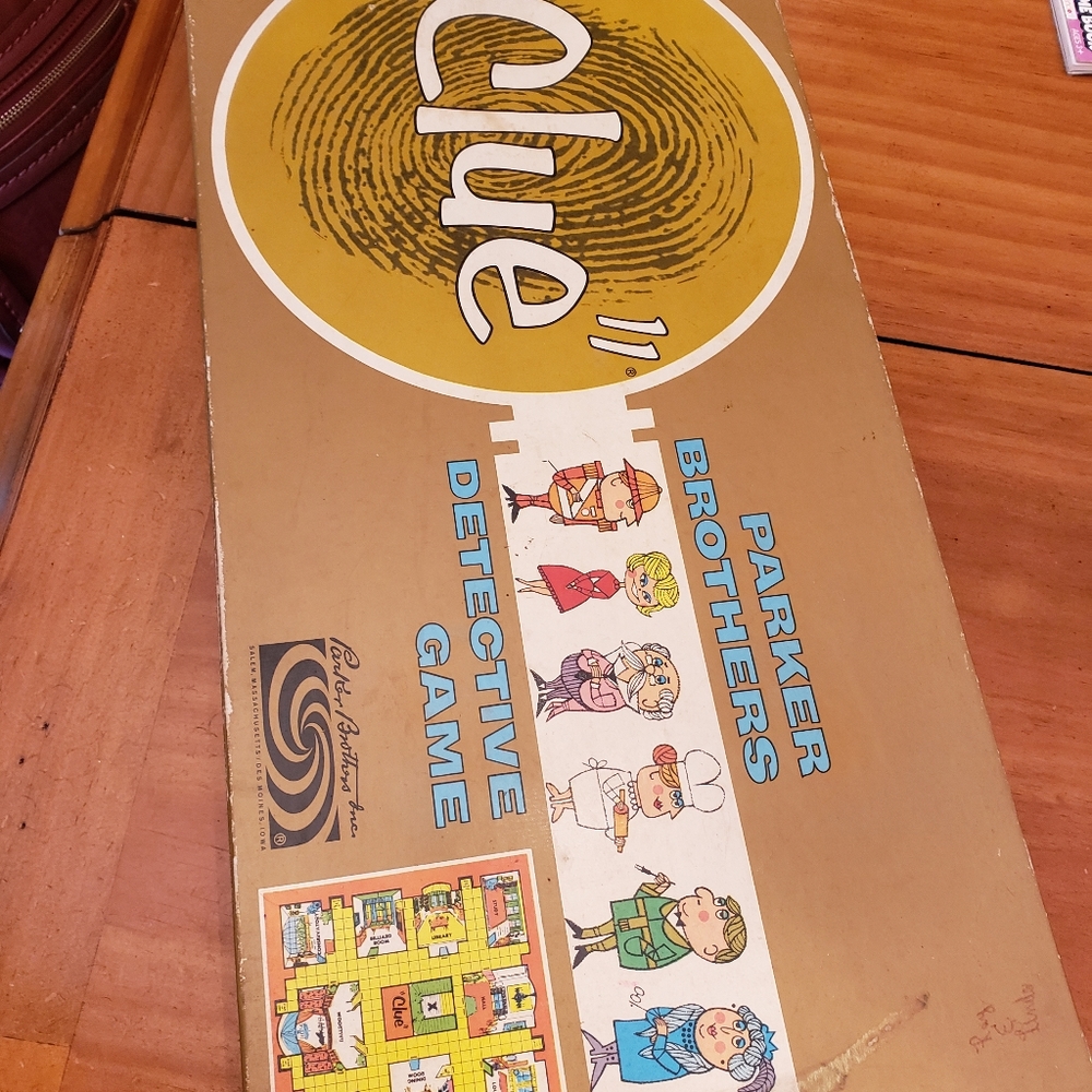 Vintage Clue Parker Bros Inc, Boardgame